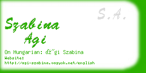 szabina agi business card